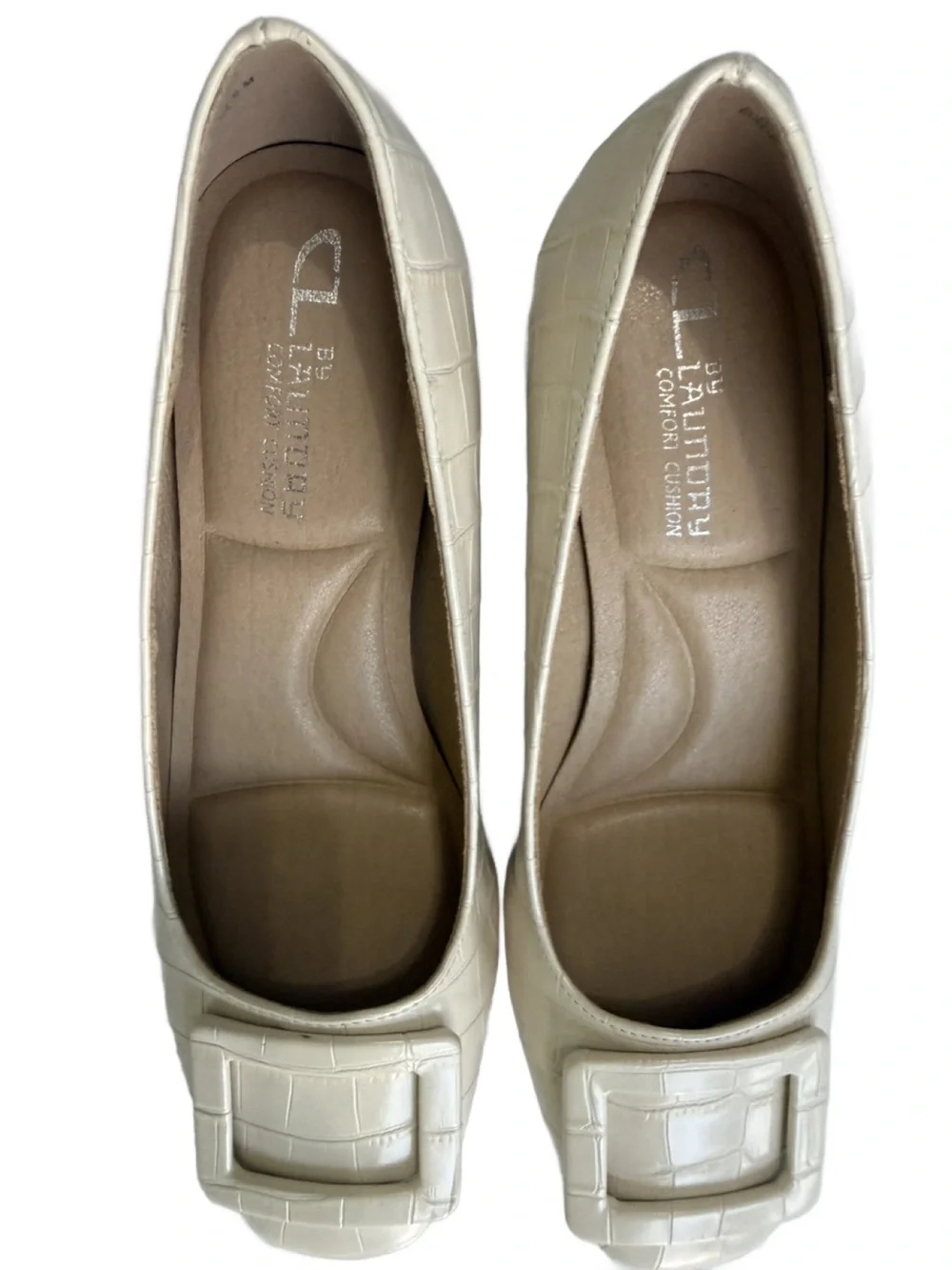 CL bu Chinese Laundry Cream Bog Ben Block Heel. 6M